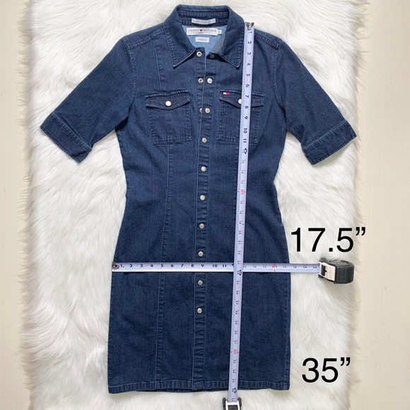 SOLD-Tommy Hilfiger Snap Front Denim Dress - Picture 8 of 8
